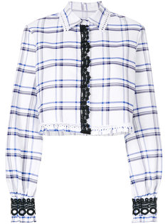укороченная рубашка с клетчатым узором MSGM