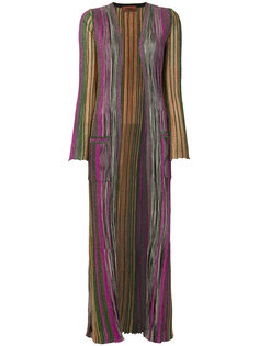 длинное пальто-кардиган в полоску Missoni