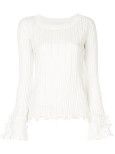 трикотажный свитер с оборками  See By Chloé