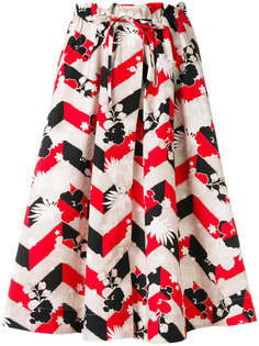 юбка А-образного силуэта с принтом Maison Kitsuné