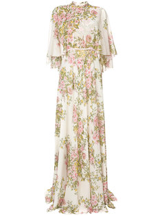 платье-макси с цветочным принтом Giambattista Valli