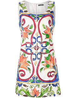 платье мини с принтом Majolica Dolce &amp; Gabbana