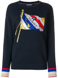 свитер с принтом флага Tommy Hilfiger