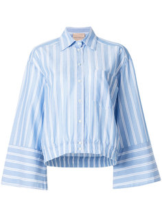 cinched hem stripe blouse Erika Cavallini