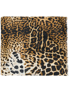 платок с леопардовым узором Saint Laurent