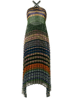 платье халтер с плиссировкой и люрексом  Missoni