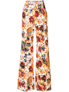 широкие брюки  с цветочным принтом MSGM