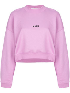 укороченная толстовка с логотипом  MSGM