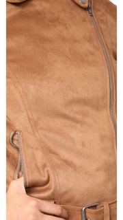 cupcakes and cashmere Dixie Faux Suede Moto Jacket