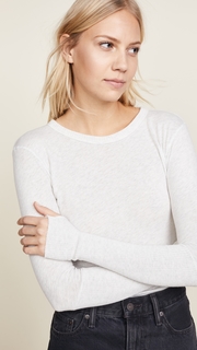 Enza Costa Cuffed Crew Neck Top