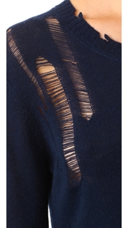 Enza Costa Drop Needle Side Slit Pullover