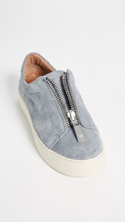 Frye Lena Zip Low Suede Sneakers