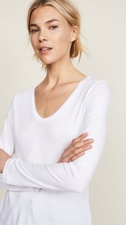 Splendid Very Light Jersey Scoop Neck Tee