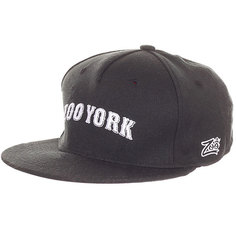 Бейсболка с прямым козырьком Zoo York Academy Flex Fit Black