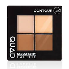 J. CAT BEAUTY Палетка контуринг для лица QUAD 102 Contour 6 г