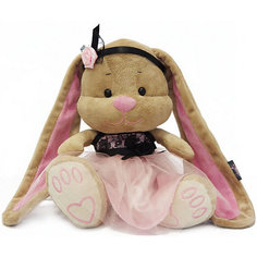 Зайка Лин в розово-черном платьице, 25 см, MAXITOYS