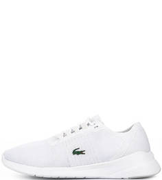 Белые текстильные кроссовки Lacoste
