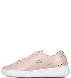 Кожаные кеды на танкетке Lacoste