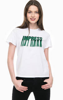 Белая футболка с яркой вышивкой Only