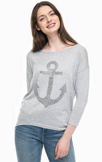 Серый джемпер с отделкой стразами Only