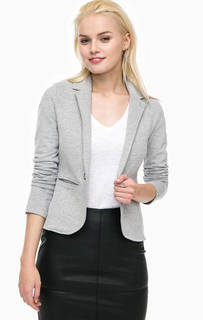 Короткий пиджак из хлопка с застежкой на кнопку Only