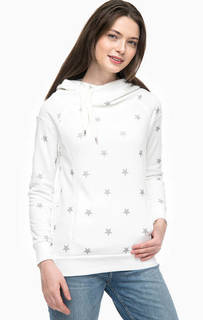 Белая толстовка с капюшоном Only