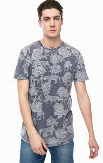 Серая футболка с животным принтом Jack & Jones