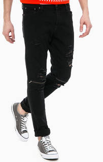 Зауженные джинсы с рваными деталями Jack & Jones