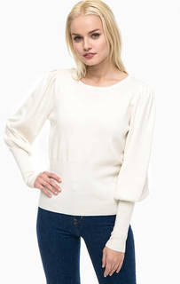 Джемпер бежевого цвета с объемными рукавами Vero Moda