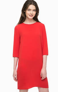 Красное платье средней длины Only