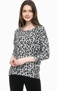 Серый джемпер с животным принтом Only