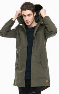 Парка цвета хаки со съемным капюшоном Jack & Jones