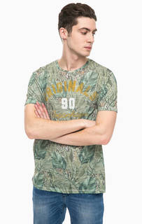 Футболка цвета хаки с короткими рукавами Jack & Jones