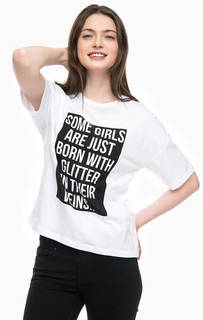 Хлопковая футболка оверсайз Only