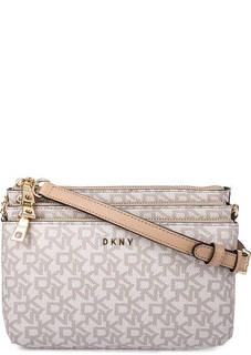 Маленькая сумка с тремя отделами на молниях Dkny
