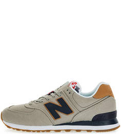 Бежевые текстильные кроссовки New Balance