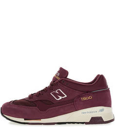 Бордовые замшевые кроссовки New Balance