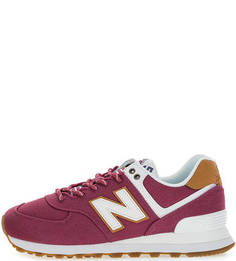 Текстильные кроссовки с кожаными вставками New Balance