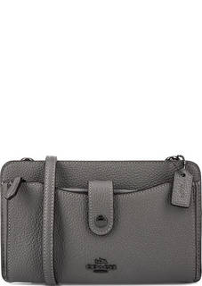 Кожаная сумка с дополнительным кошельком Coach