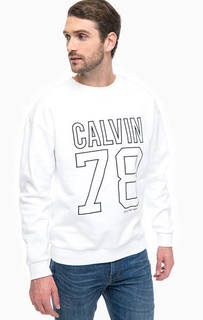 Хлопковый свитшот с вышивкой Calvin Klein Jeans