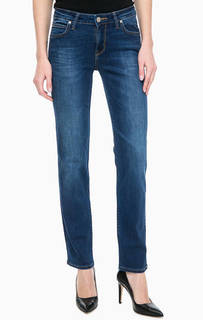 Синие джинсы с заломами Lee