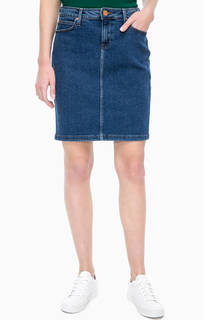 Короткая джинсовая юбка с разрезом Lee