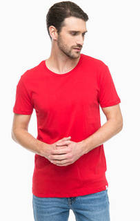 Красная хлопковая футболка Lee