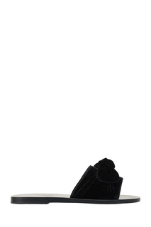 Черные сандалии из бархата Ancient Greek Sandals