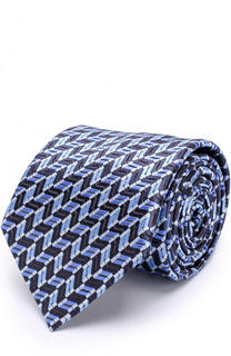 Шелковый галстук с узором Ermenegildo Zegna