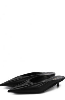 Кожаные мюли Knife на каблуке kitten heel Balenciaga