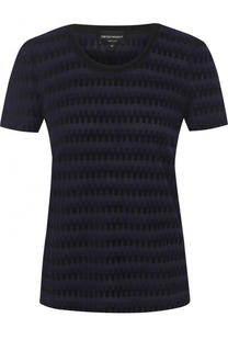 Вязаный топ с круглым вырезом Emporio Armani