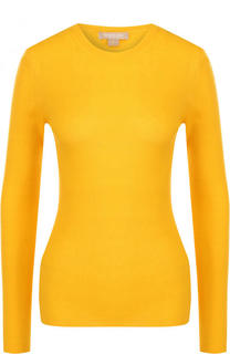 Однотонный кашемировый пуловер с круглым вырезом Michael Kors Collection