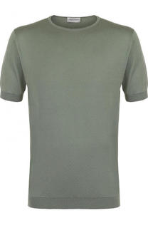 Хлопковый джемпер с короткими рукавами John Smedley