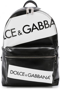 Текстильный рюкзак Vulcano с кожаной отделкой Dolce &amp; Gabbana